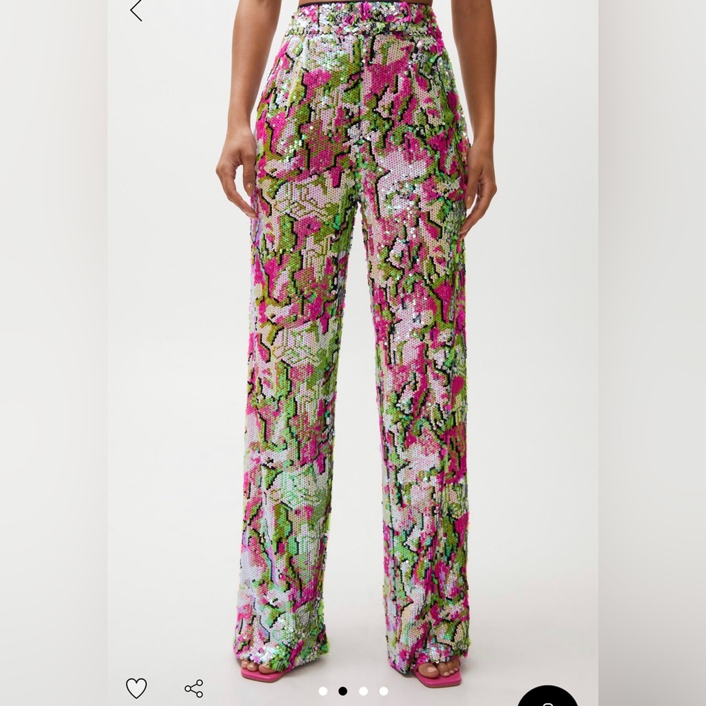 Multi Sequin Wide Leg Pant